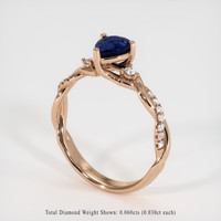 1.06 Ct. Sapphire Ring, 18K Rose Gold 2