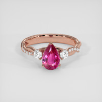 1.25 Ct. Pink Sapphire Ring, 18K Rose Gold 1