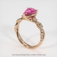 2.07 Ct. Pink Sapphire Ring, 18K Rose Gold 2