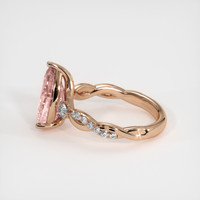 4.17 Ct. Padparadscha Sapphire Ring, 18K Rose Gold 4