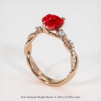 1.68 Ct. Ruby Ring, 18K Rose Gold 2