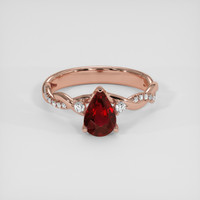 1.04 Ct. Ruby Ring, 18K Rose Gold 1