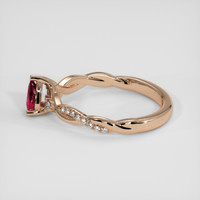 0.43 Ct. Ruby Ring, 18K Rose Gold 4