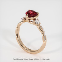 1.60 Ct. Ruby Ring, 18K Rose Gold 2