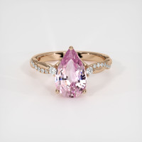 3.01 Ct. Pinkish Purple Sapphire Ring, 18K Rose Gold 1