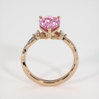 3.01 Ct. Pinkish Purple Sapphire Ring, 18K Rose Gold 3