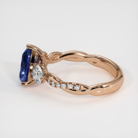 1.69 Ct. Blue Sapphire Ring, 18K Rose Gold 4