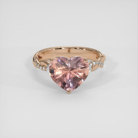 4.02 Ct. Padparadscha Sapphire Ring, 18K Rose Gold 1
