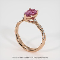 2.05 Ct. Pink Sapphire Ring, 18K Rose Gold 2