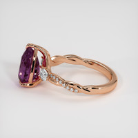 3.02 Ct. Bi Color Sapphire Ring, 18K Rose Gold 4
