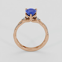 1.75 Ct. Blue Sapphire Ring, 18K Rose Gold 3