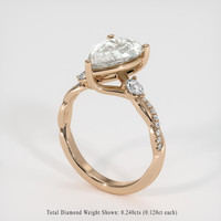 2.95 Ct. Bi Color Sapphire Ring, 18K Rose Gold 2