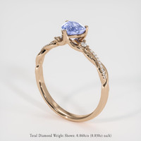 1.63 Ct. Sapphire Ring, 18K Rose Gold 2
