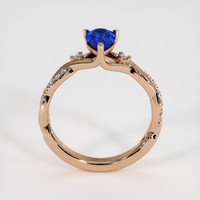 0.80 Ct. Blue Sapphire Ring, 18K Rose Gold 3
