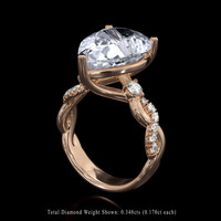 6.83 Ct. Sapphire Ring, 18K Rose Gold 2