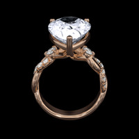 6.83 Ct. Sapphire Ring, 18K Rose Gold 3