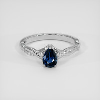 0.99 Ct. Blue Sapphire Ring, Silver 1