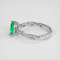 0.76 Ct. Emerald Ring, Silver 4