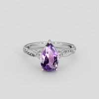 2.15 Ct. Purple Amethyst Ring, Silver 1