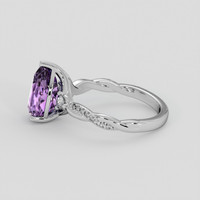 2.15 Ct. Purple Amethyst Ring, Silver 4