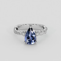1.80 Ct. Greyish Blue Spinel Ring, Silver 1