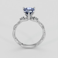 1.80 Ct. Greyish Blue Spinel Ring, Silver 3