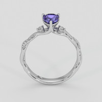 0.95 Ct. Purplish Blue Sapphire Ring, Silver 3