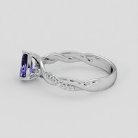 0.95 Ct. Purplish Blue Sapphire Ring, Silver 4
