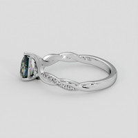 0.94 Ct. Green Sapphire Ring, Silver 4