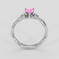 1.38 Ct. Pink Sapphire Ring, Silver 3