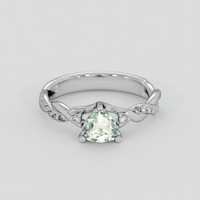 0.87 Ct. Bluish Green Sapphire Ring, Silver 1