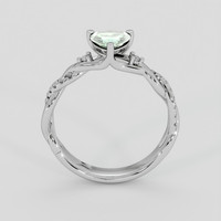 0.87 Ct. Bluish Green Sapphire Ring, Silver 3