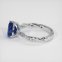 2.33 Ct. Blue Sapphire Ring, 10K White Gold 4