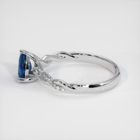 0.89 Ct. Blue Sapphire Ring, 10K White Gold 4