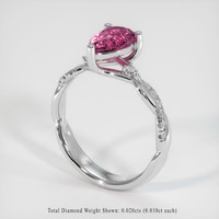 1.24 Ct. Pink Spinel Ring, 10K White Gold 2