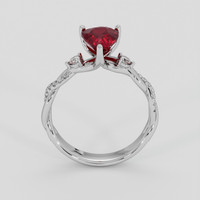 2.01 Ct. Ruby Ring, 10K White Gold 3