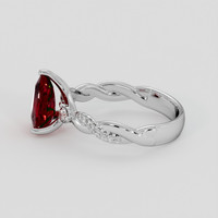 2.01 Ct. Ruby Ring, 10K White Gold 4