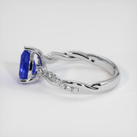 1.38 Ct. Blue Sapphire Ring, 10K White Gold 4