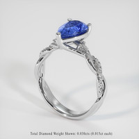 1.69 Ct. Blue Sapphire Ring, 10K White Gold 2