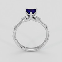 0.66 Ct. Blue Sapphire Ring, 10K White Gold 3