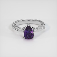 1.71 Ct. Purple Sapphire Ring, 10K White Gold 1