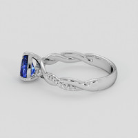 1.00 Ct. Blue Sapphire Ring, 10K White Gold 4