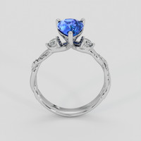 2.07 Ct. Blue Sapphire Ring, 10K White Gold 3