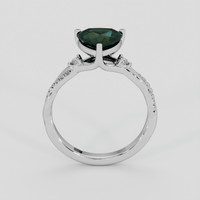 1.56 Ct. Greenish Blue Sapphire Ring, 10K White Gold 3