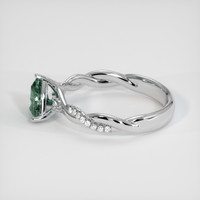 1.05 Ct. Greenish Blue Sapphire Ring, 10K White Gold 4