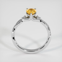 0.80 Ct. Orangish Yellow Sapphire Ring, 10K White Gold 3