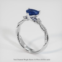 1.92 Ct. Sapphire Ring, 14K White Gold 2