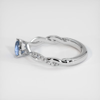 0.73 Ct. Blue Sapphire Ring, 14K White Gold 4
