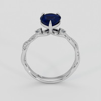 1.52 Ct. Blue Sapphire Ring, 14K White Gold 3