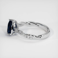 1.34 Ct. Blue Sapphire Ring, 14K White Gold 4